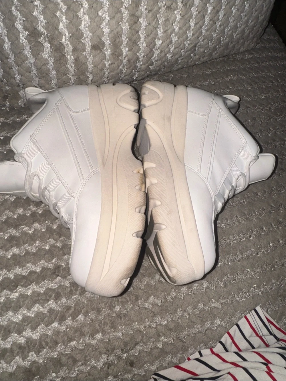 Madden Girl White Chunky Platform Lace-Up Sneakers